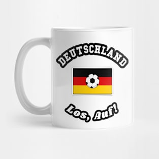 ⚽ Deutschland Football, Schwarz-Rot-Gold, Los Auf! Team Spirit Mug